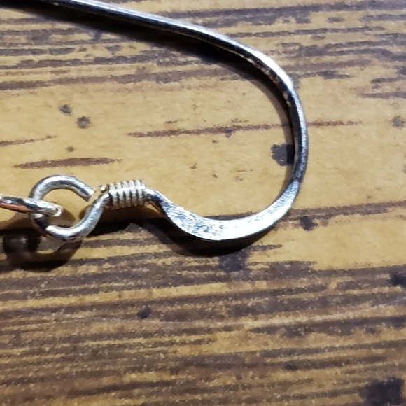 Beautiful Vintage Cloisonne Enamel Dangle Bead Earrings Sterling Silver - Picture 5 of 5